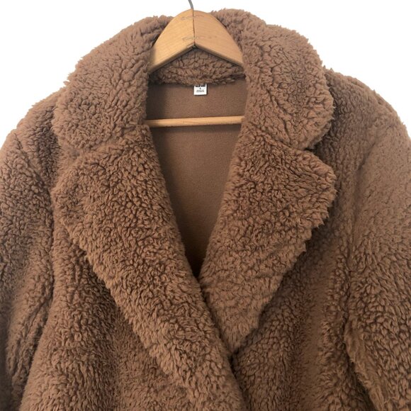 NWOT Uniqlo Pile-Lined Fleece Teddy Coat Size Small - Picture 3 of 11